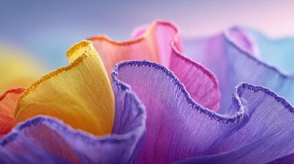 Close-up of multicolored ruffled fabric.