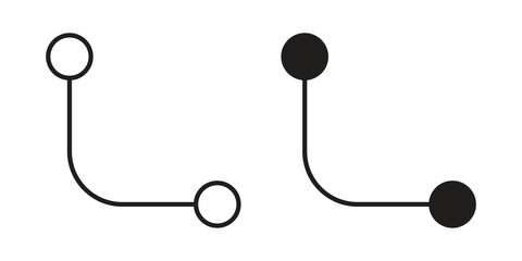 Diagram nested icon vector in simple flat design, outline.