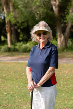 senior woman at golf
