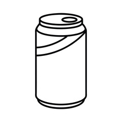 stylish soda can outline icon