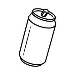 stylish soda can outline icon