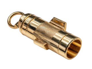 Brass cylinder-shaped tool with a loop