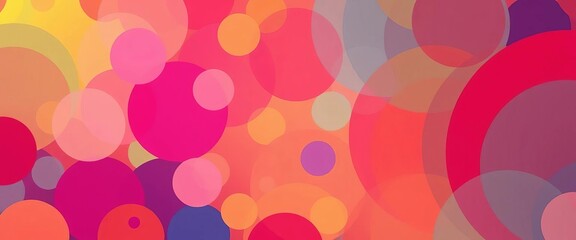 Vibrant, overlapping circles in swirling hues create an energetic abstract composition,  visual,  vibrant