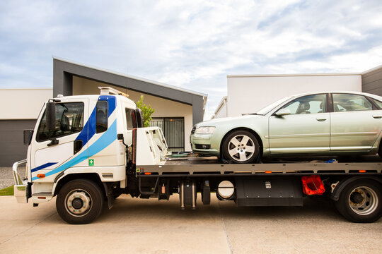 car on a tow truck