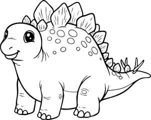 Fototapeta premium Standing Stegosaurus with Plates