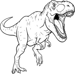 T-Rex Roaring Illustration