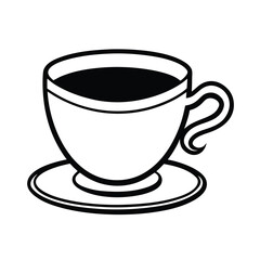 vintage style coffee cup with wavy