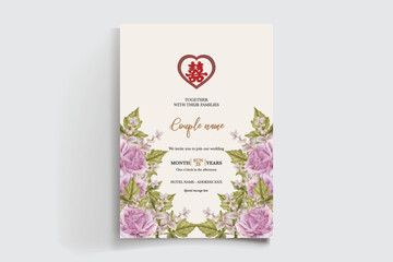 BRIDAL SHOWER FLORAL INVITATION TEMPLATE