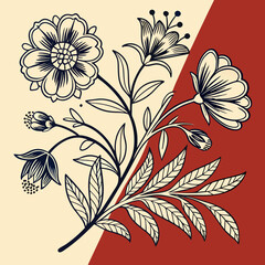 seamless pattern with flowers