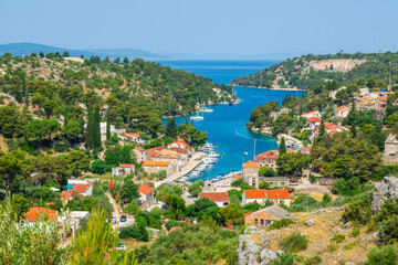 Picturesque Bobovisca Na Moru village on the island of Brac, Dalmatia, Croatia