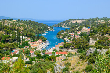 Picturesque Bobovisca Na Moru village on the island of Brac, Dalmatia, Croatia