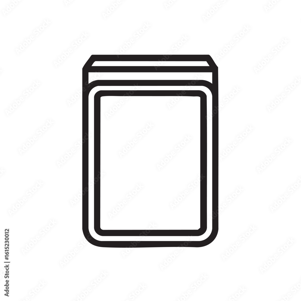 Poster a simple line drawing of a stack of papers.