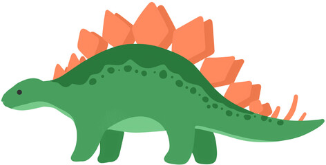 Stegosaurus on white