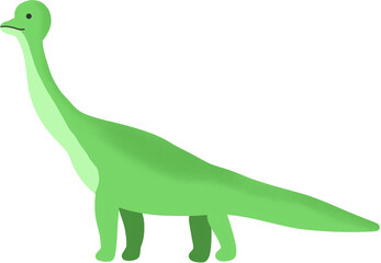 Brachiosaurus on white