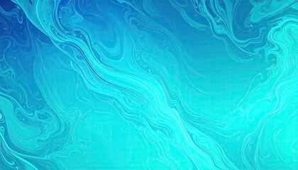 Obraz premium Abstract Neon Cyan Ink Pulse in Dreamy Floating Style with Aqua Blue Tones and Digital Texture