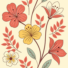 seamless pattern with flowers
