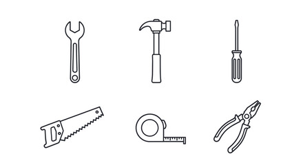 Tool Assortment: An array of essential tools, meticulously presented, offers a stark display of craftsmanship, each a symbol of precision and practical utility. 