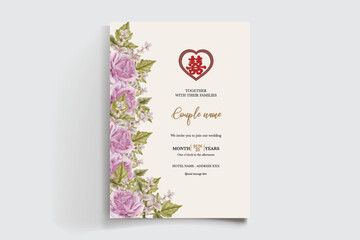 BRIDAL SHOWER FLORAL INVITATION TEMPLATE