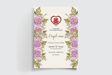 BRIDAL SHOWER FLORAL INVITATION TEMPLATE