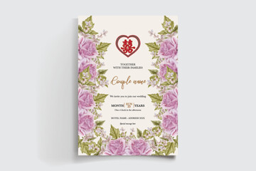 BRIDAL SHOWER FLORAL INVITATION TEMPLATE
