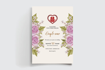 BRIDAL SHOWER FLORAL INVITATION TEMPLATE