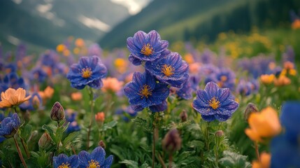 Vibrant wildflowers in a meadow