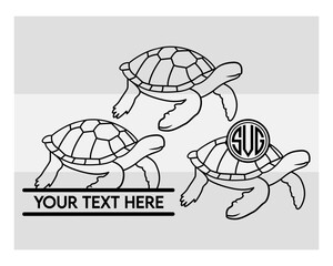 Turtles SVG Silhouette Bundle, Turtles Silhouette, Sea Turtle Svg, Animal Svg, Beach Turtle, Ocean Png, Tortoise Svg Images,
