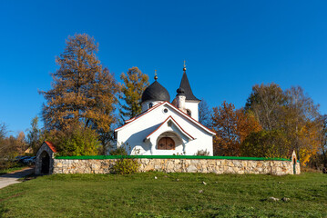 Autumn view of The Holy Trinity Church, Bekhovo, Russia