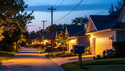 Aftermath of Power Outage in Quiet Suburban Street &ndash; Editorial Clip of Post-Storm Blackout