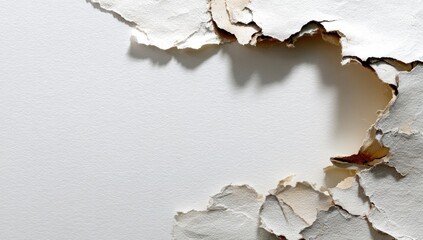 Damaged surface with peeled layers