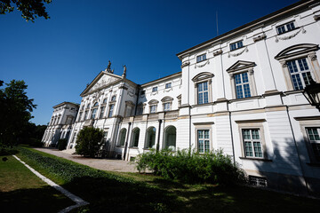 Elegant historic palace in Warsaw with beautiful architecture and scenic surroundings. Palace of the Commonwealth.
