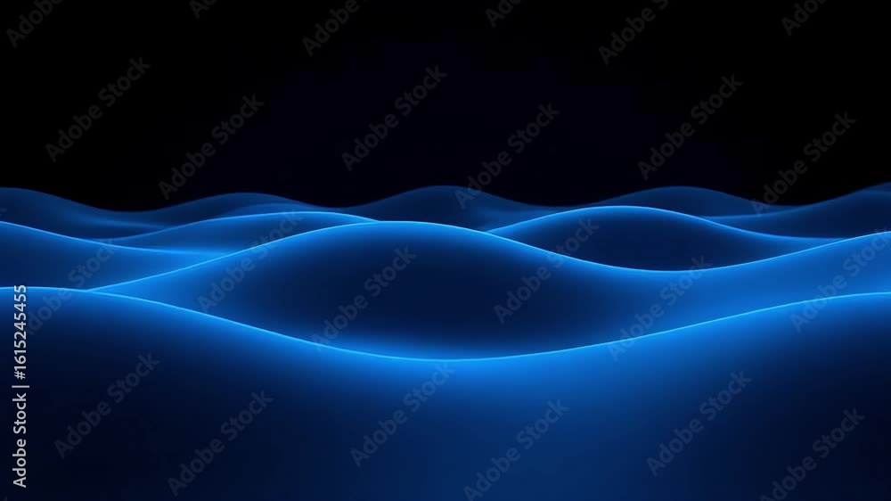 Aufkleber blue waves abstract background animation loop for presentations and creative projects one hundred