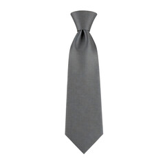 Grey tie isolated on transparent background