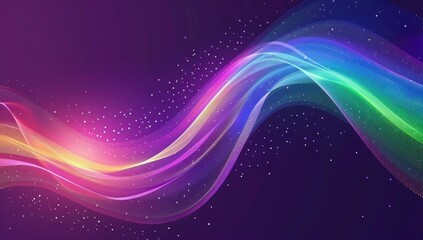 Fototapeta premium Vibrant Rainbow Wave Heart 