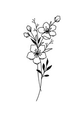 Obraz premium Cherry Blossom Birth Month Flower Bouquet