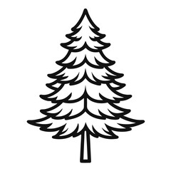 pine tree outline vector