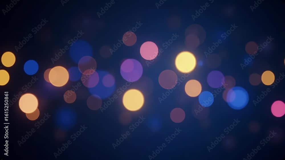 Aufkleber bokeh lights background animation loop glowing colorful particles abstract motion graphics effect 10