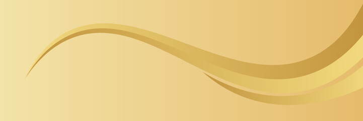 gold wave curve, golden wave corner shape for element, stripes ribbon golden graphic, striped gold. vector