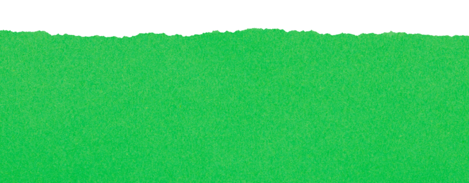 Edge of tear smooth clean shamrock green paper isolated for scrapbooking - Powered by Adobe