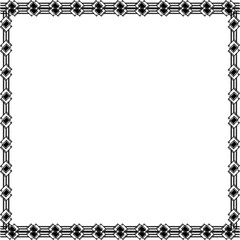Obraz premium Square Frame, Black Frame, with White Background, Border Frame, Unique Frame