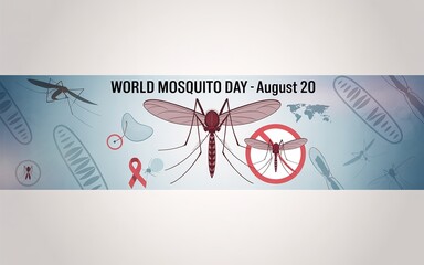 World Mosquito Day banner for disease awareness and prevention.


