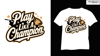 Play Like a Champion Baseball T-Shirt Design &ndash; Sports Vector Art
