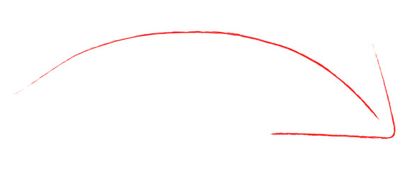 Dynamic red arrow illustration guides attention to key points, perfect for highlighting directions or progress in presentations and designs.