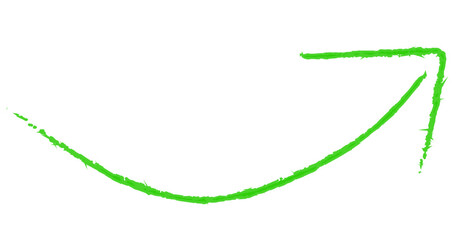 Dynamic green arrow signifies progress and upward trajectory, perfect for business growth and success concepts.