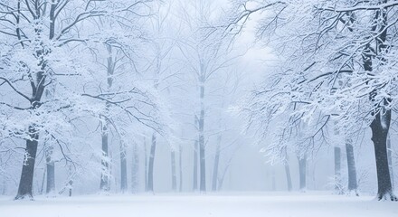 Snowy Winter Forest Landscape