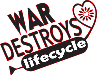Typography on war icon vector