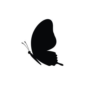 butterflies Flying silhouette black set, Flaying butterflies vector collection isolated on white background. Use for graphic design, web and mobile app.