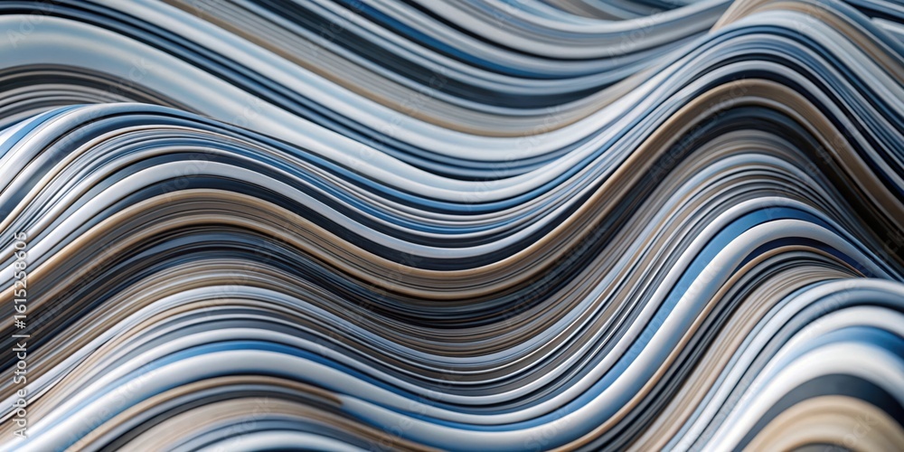 Fototapete abstract wave pattern background with smooth lines and curves for modern design projects
