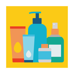 Hygiene Product Set Toothpaste Cream Container Art