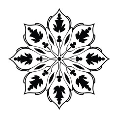 mendela vector design,mendela vector,lotus flower isolated mendela line art